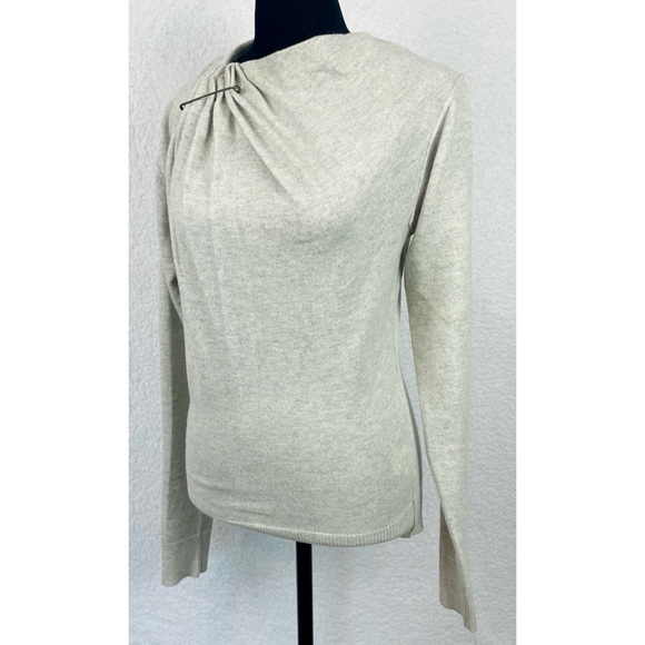 LANVIN • River 2014 Grey 100% Wool Clothespin Knit Pullover Sweater - Picture 9 of 13